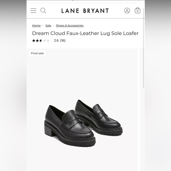 Lane Bryant Lug Sole Loafers 12W - Picture 1 of 7